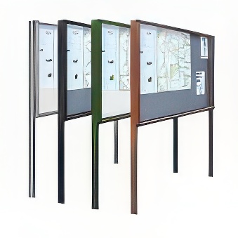Gablota ogłoszeniowa informacyjna zewnętrzna wolnostojąca magnetyczna, 120x100x200 cm
