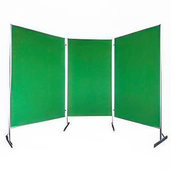 Parawan trzyczęściowy (trzymodułowy) tekstylny stojący
