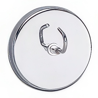 Magnet with hook 52 mm silver