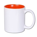 Inside color outside white sublimation mug