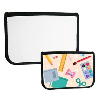 Pencil case for printing - one pocket black/white