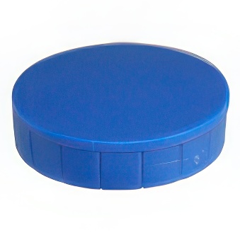 Magnesy tablicowe biurowe okrągłe - niebieskie 15 mm