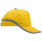 Cap with reflective trim for printing
