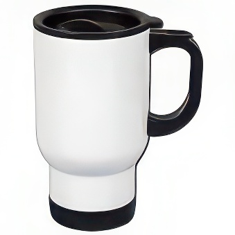 Metal Isotherm Mug for Sublimation Overprint, White, 14.5 cm, 410 ml