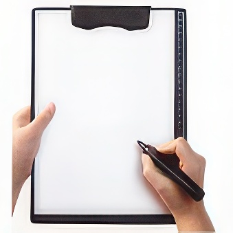 Magnetic Plastic Clipboard A4 Black, black