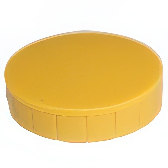 Magnesy tablicowe biurowe okrągłe - żółte 20 mm