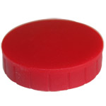 Circle magnets - red (diameter 24 mm) 10 pcs. (BG-0557)