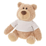 Beige Teddy Bear with a white T-shirt for printing