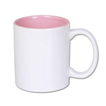 Inside color outside white sublimation mug