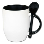 Mug for sublimation printout with spoon