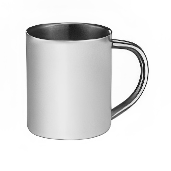 Metal Sublimation and Engraving Mug, silver, 200 ml