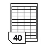 Self-adhesive labels for all types of printers - 40 labels on a sheet