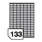 Self-adhesive polyester film labels for laser printers and copiers - 133 labels on a sheet