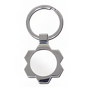 Metal flower shaped keychain for printing