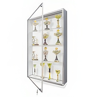 Gablota ekspozycyjna wewnętrzna na puchary z trzema półkami