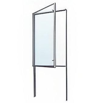 Gablota ogłoszeniowa informacyjna zewnętrzna wolnostojąca magnetyczna, 50x100x200 cm