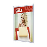 Double-sided poster frame with sharp corners