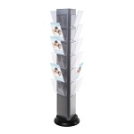 Rotating leaflet holder exhibition with 21 pockets (A4 size)