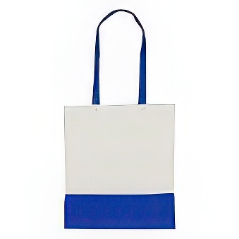 Cotton Bag with Long Handles for Printing, blue, 140 g/m2
