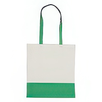 Cotton Bag with Long Handles for Printing, green, 140 g/m2