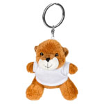 Key ring plushy bear with t-shirt for printing