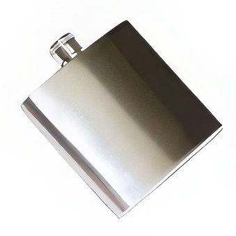 Metal flask for sublimation and engraving, silver, 180 ml