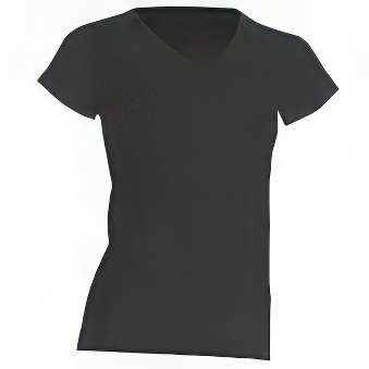 Koszulka damska V-neck do nadruku Kolor: czarny Rozmiar: S