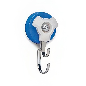 Magnet with double hook blue 56 mm