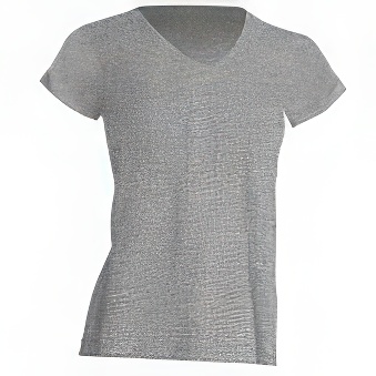 T-shirt V-Neck for printing Colour: grey melange Size: XL