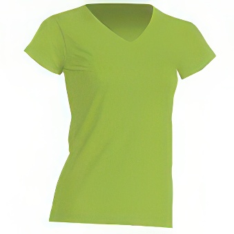 T-shirt V-Neck for printing Colour: light green Size: M
