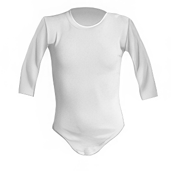 Long sleeve baby body for printing white 9m