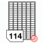 Self-adhesive labels rounded corners for all types of printers- 114 labels on a sheet