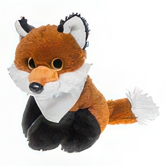 Teddy fox with a white scarf for DTF Printing, 14 cm