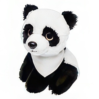 Teddy panda with a white scarf for Solvent Printing, 14 cm