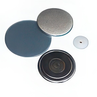 Elements for making badges with secure clasp 56 mm