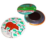 Elements for making pin badges with magnetic foil