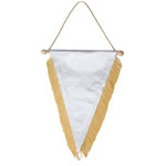 Triangular pennant with gold fringes for sublimation