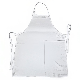 Apron with Hook-and-loop Fastening white 60 x 85 cm