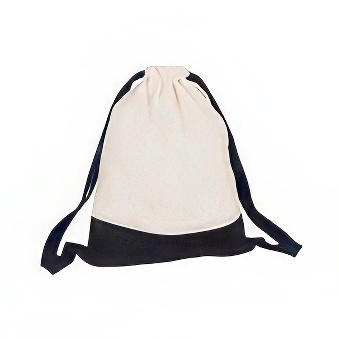 Double coloured sack with wide shoulder straps black