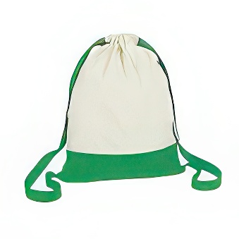Double coloured sack - wide shoulder straps green