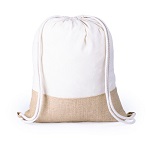 Jute-cotton drawstring bag