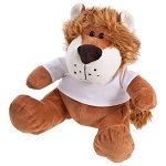 Big Teddy Lion with a white T-shirt suitable for printing