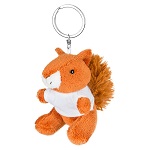 Key ring plushy squirrel with t-shirt for printing