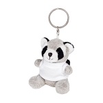 Key ring plushy raccoon with T-shirt for overprint