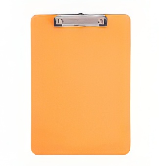 Clipboard - Plastic, Transparent Writing Pad MAUL Neon, orange neon