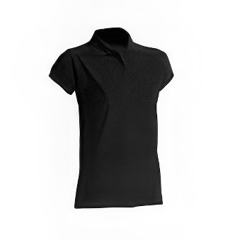 T-shirt Polo standard damski Kolor: czarny Rozmiar: 2XL