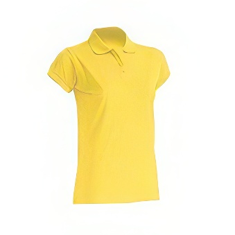 T-shirt Polo standard damski Kolor: żółto-pastelowy Rozmiar: S