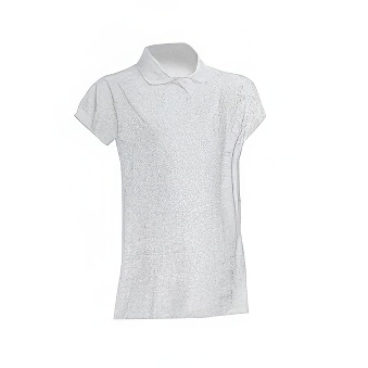 T-shirt Polo standard damski Kolor: jasnoszary melanż Rozmiar: S