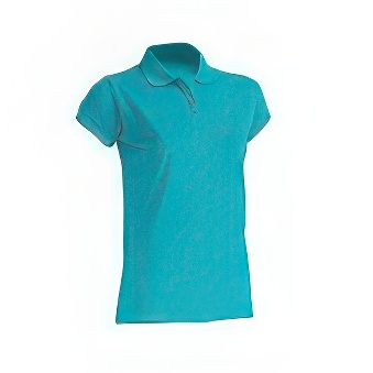 T-shirt Polo standard damski Kolor: turkusowy Rozmiar: M