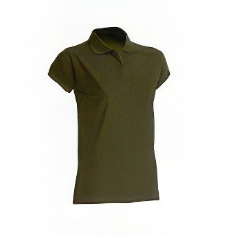 T-shirt Polo standard damski Kolor: khaki Rozmiar: M